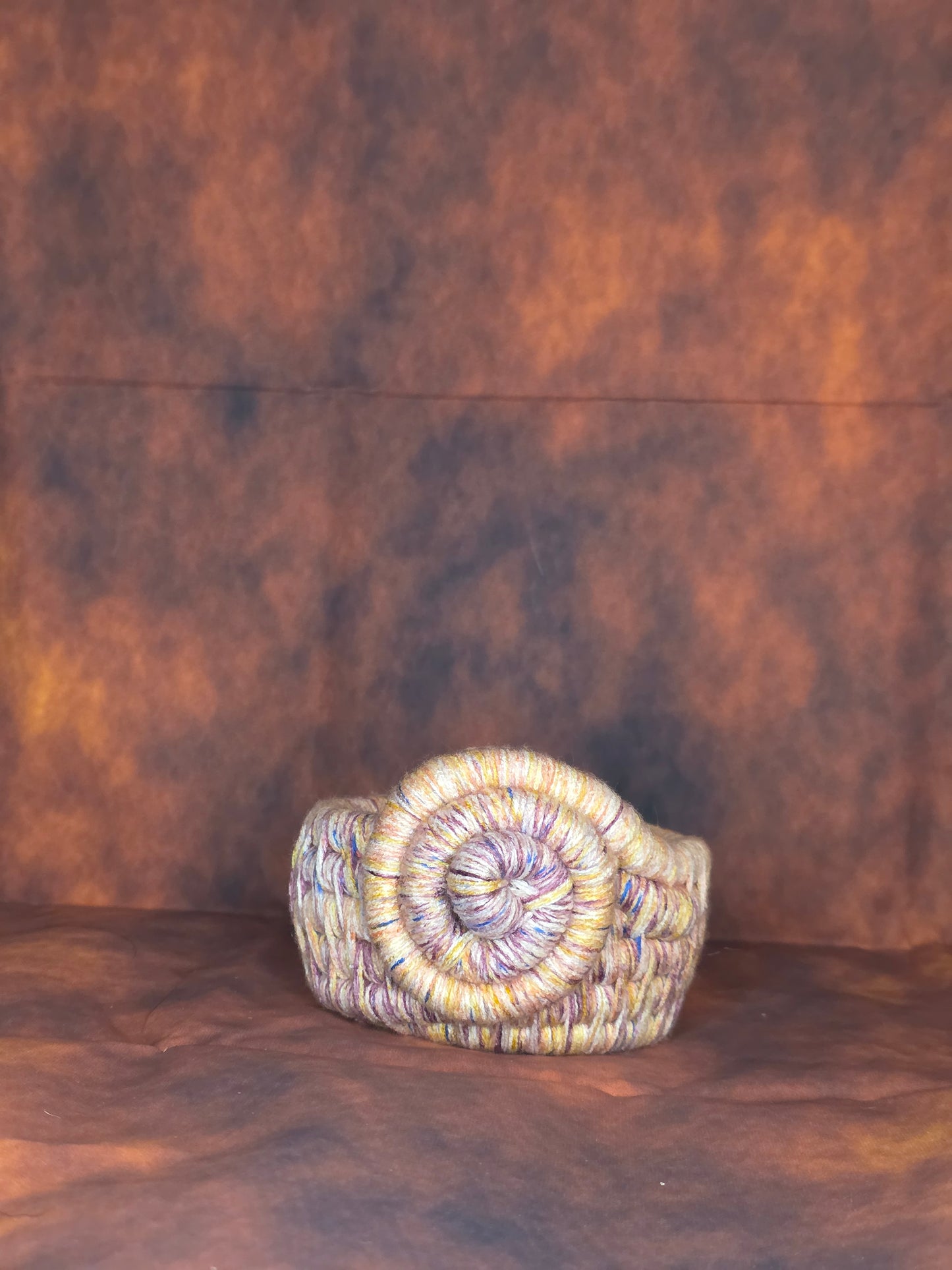 Cindercoil Vessel - Handmade Coil Wrapped Basket