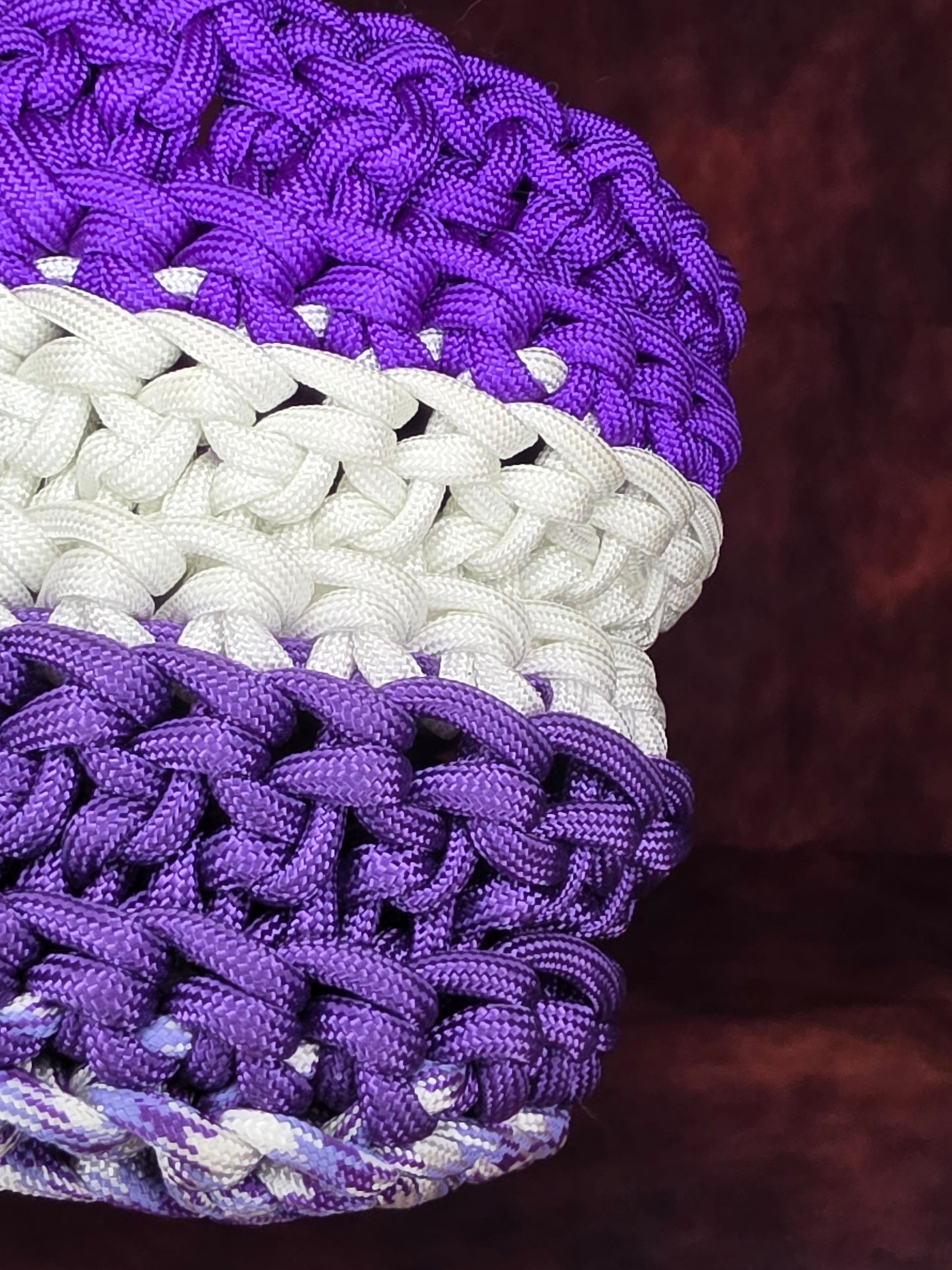 Twilight Vessel - Handmade Crocheted Paracord Basket