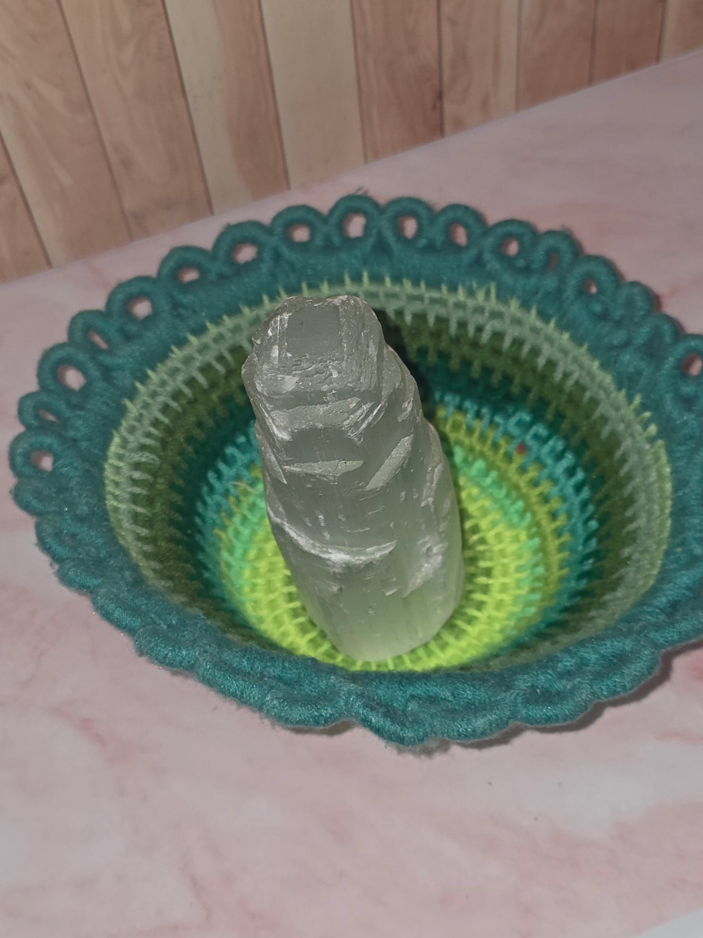 Verdantcoil Vessel - Handmade Coil Wrapped Basket with Knotwork