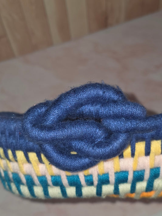 Tideknot Vessel - Handmade Coil Wrapped Basket with Knotwork