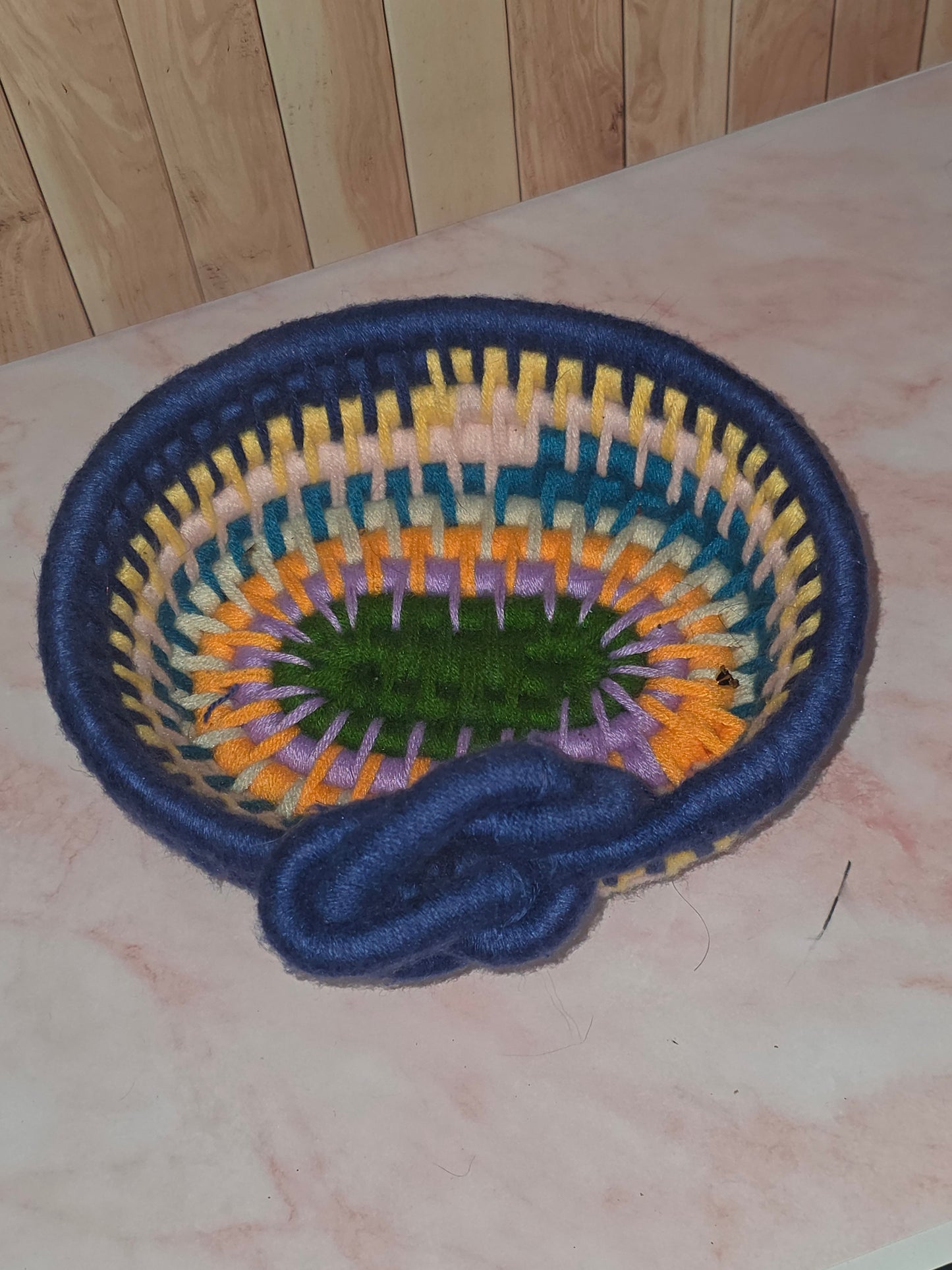 Tideknot Vessel - Handmade Coil Wrapped Basket with Knotwork