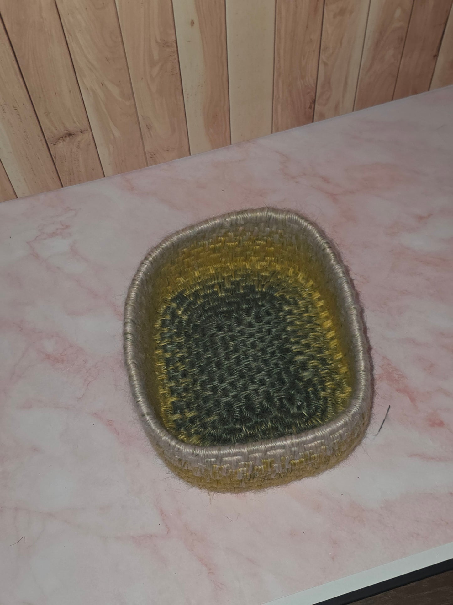 Grimmoss Vessel - Handmade Coil Wrapped Rectangular Trinket Basket
