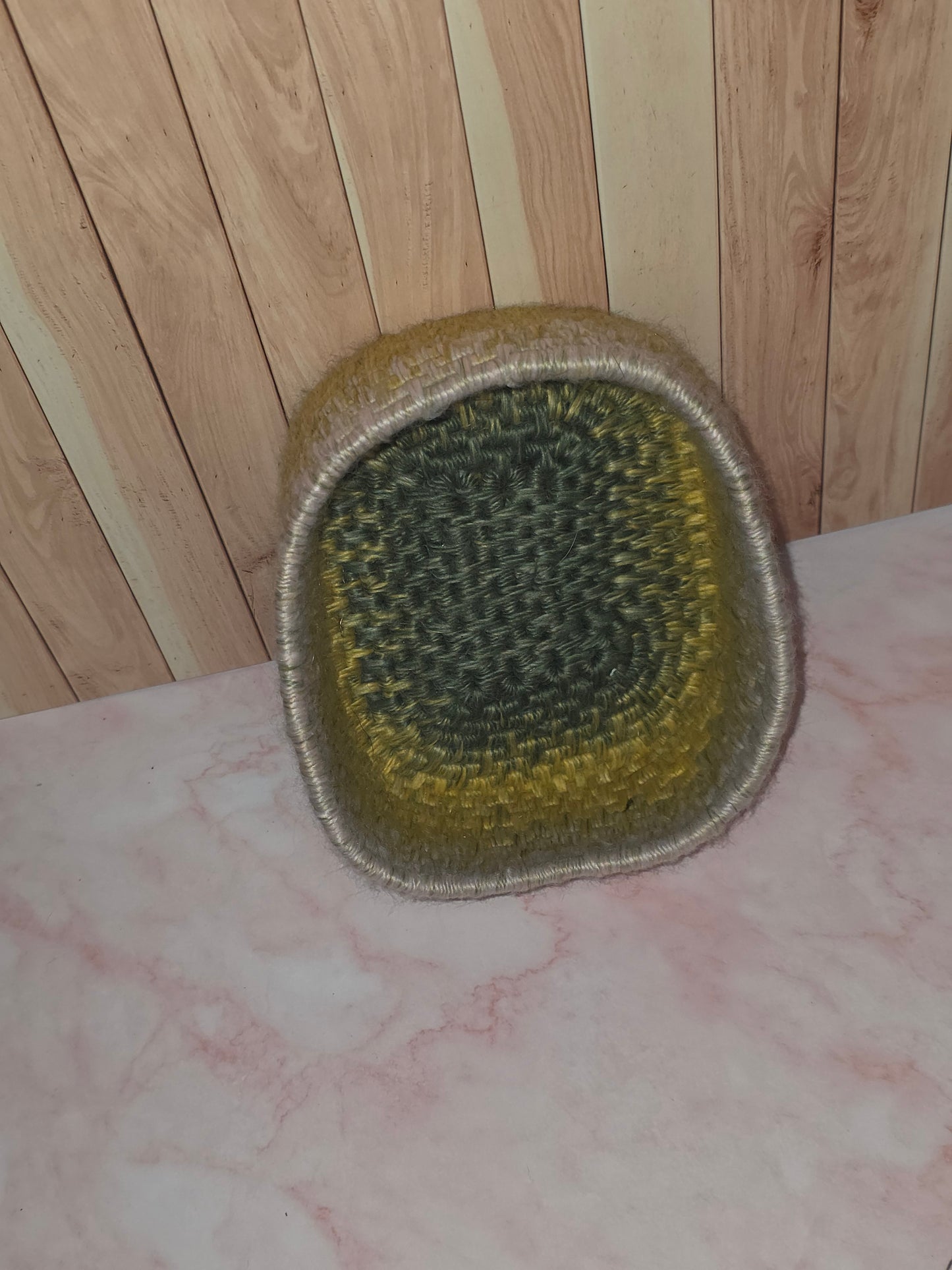 Grimmoss Vessel - Handmade Coil Wrapped Rectangular Trinket Basket