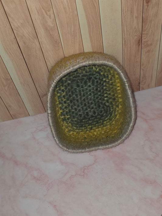 Grimmoss Vessel - Handmade Coil Wrapped Rectangular Trinket Basket
