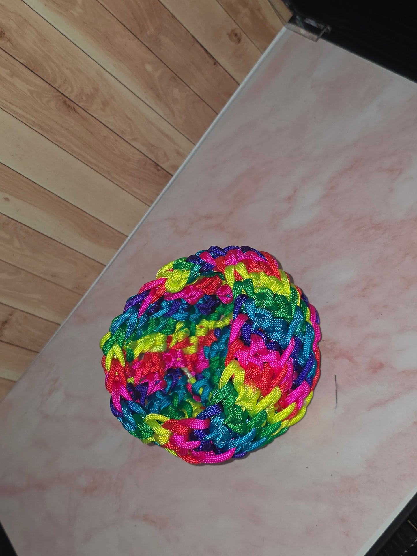Chaosweave Vessel - Handmade Paracord Crocheted Basket