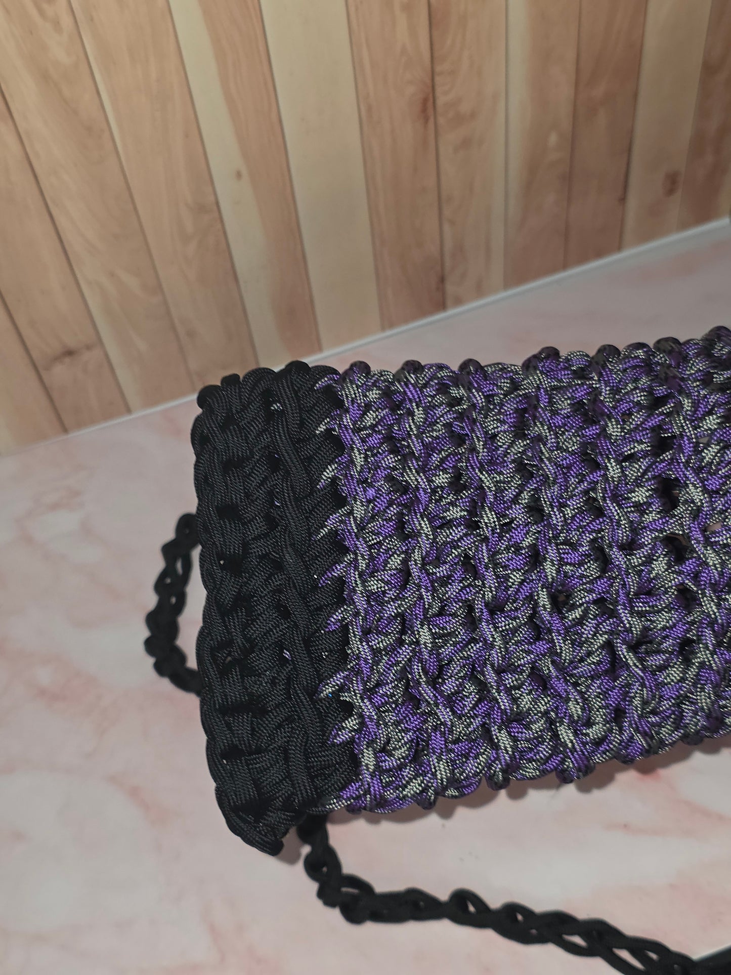 Umbral Drift Satchel – Handwoven Paracord Crossbody Bag