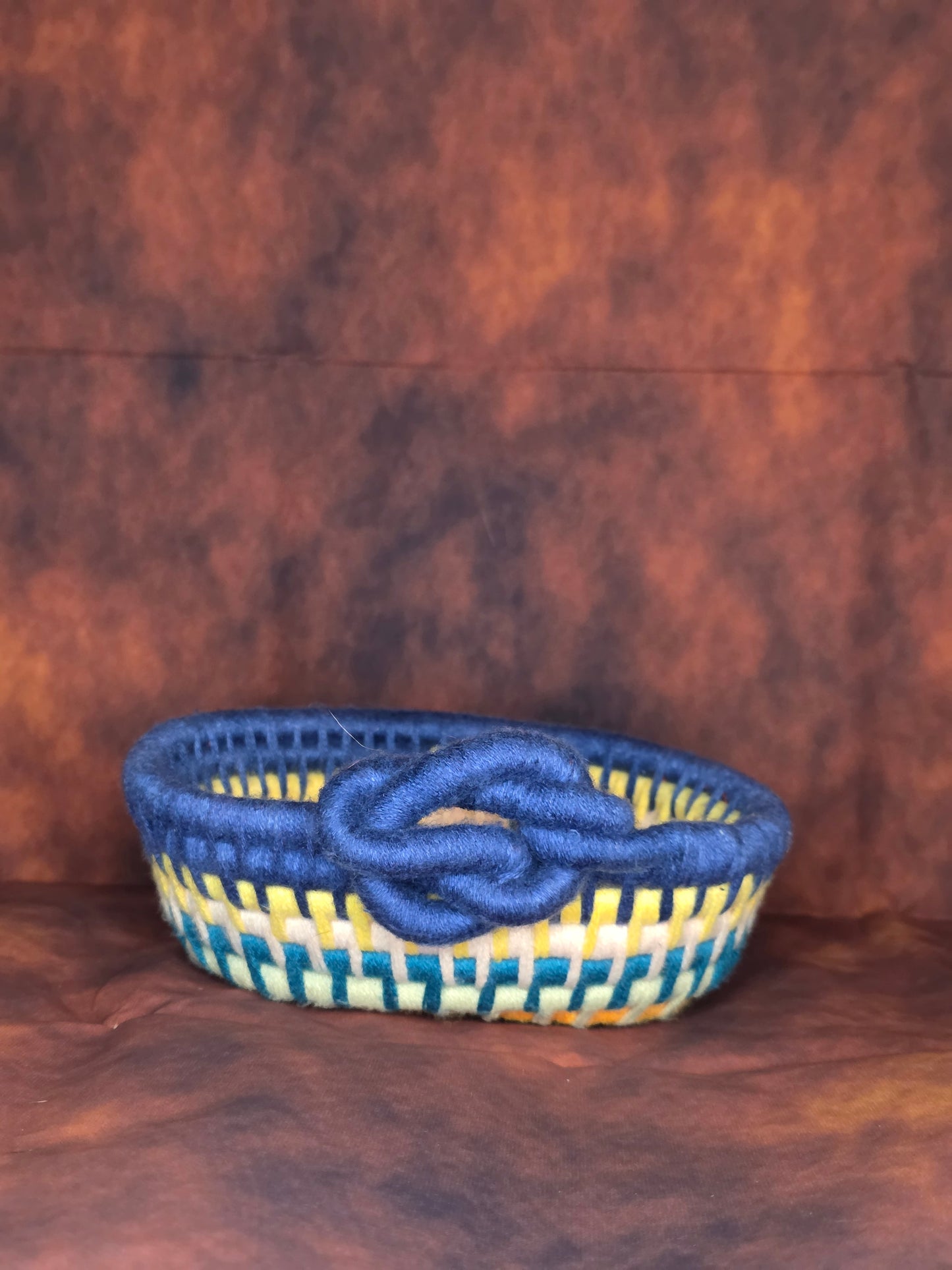 Tideknot Vessel - Handmade Coil Wrapped Basket with Knotwork