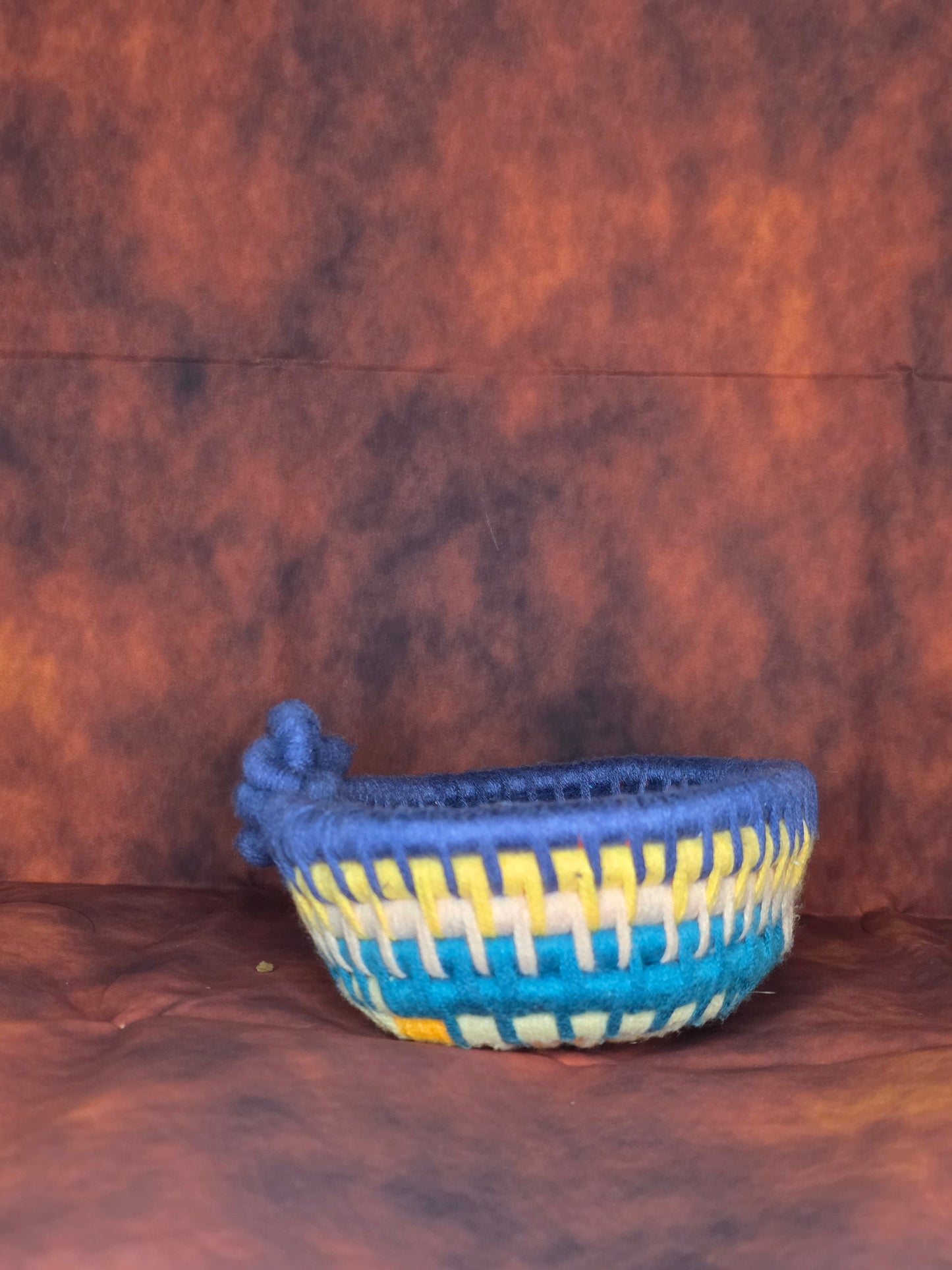 Tideknot Vessel - Handmade Coil Wrapped Basket with Knotwork