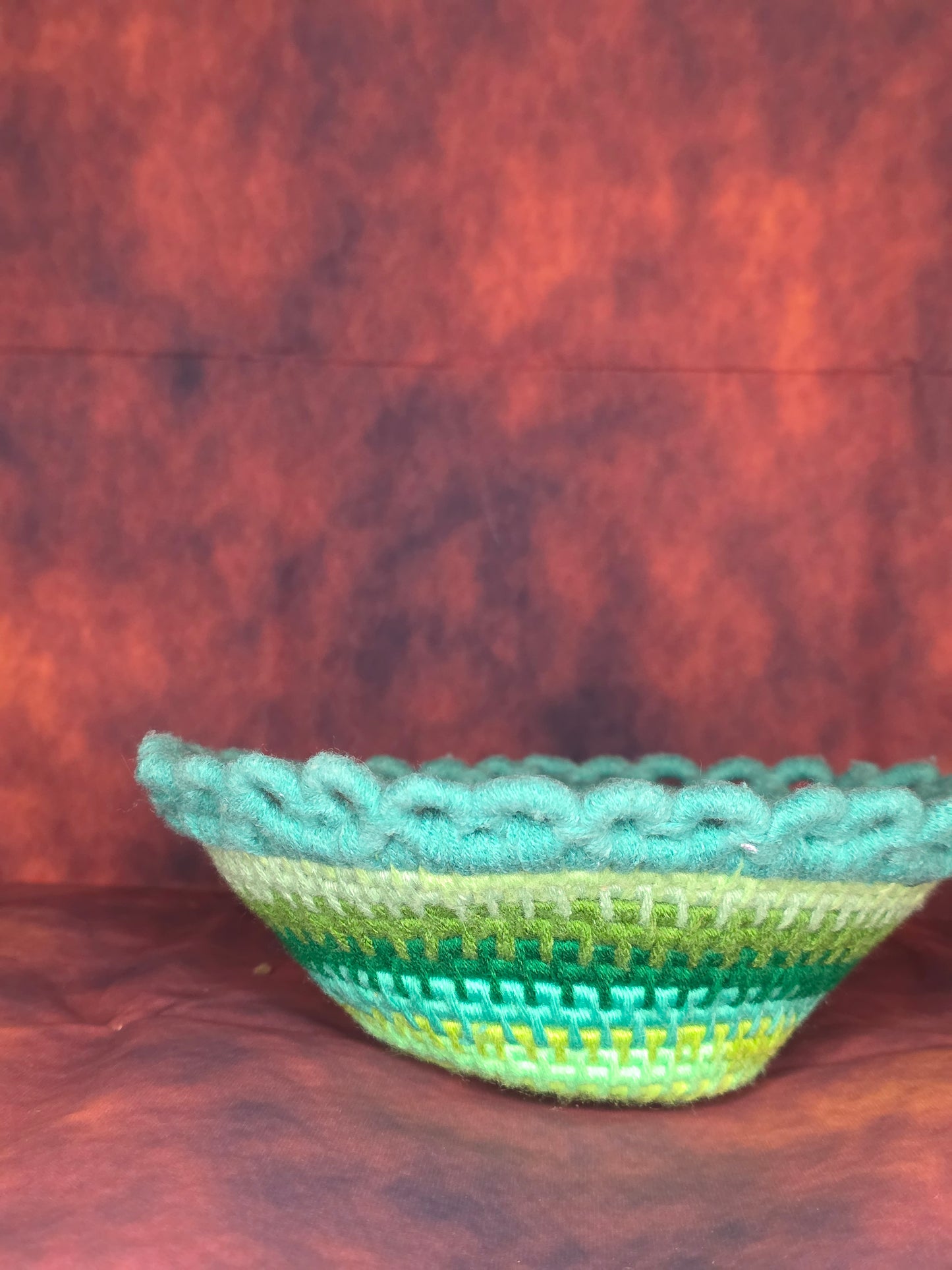 Verdantcoil Vessel - Handmade Coil Wrapped Basket with Knotwork