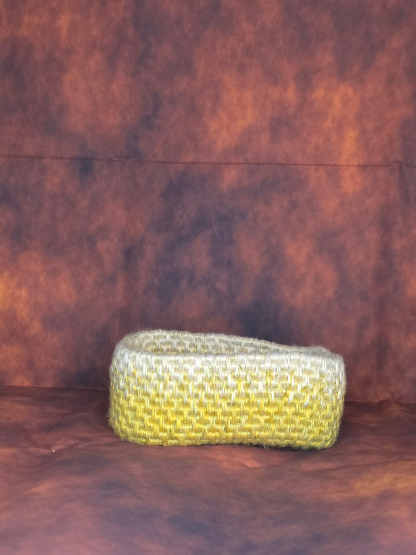 Grimmoss Vessel - Handmade Coil Wrapped Rectangular Trinket Basket