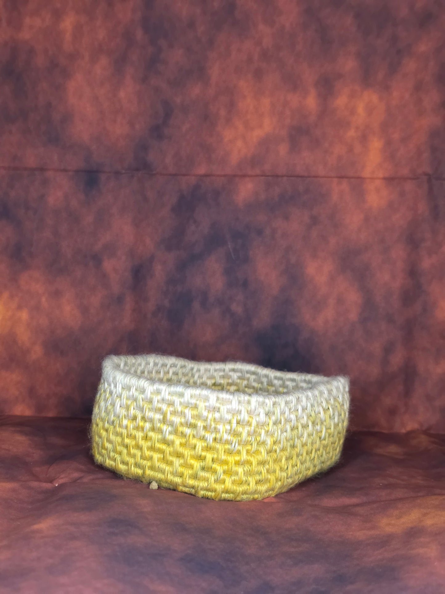 Grimmoss Vessel - Handmade Coil Wrapped Rectangular Trinket Basket