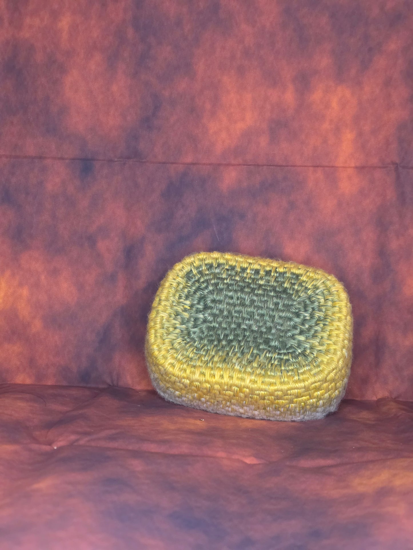 Grimmoss Vessel - Handmade Coil Wrapped Rectangular Trinket Basket