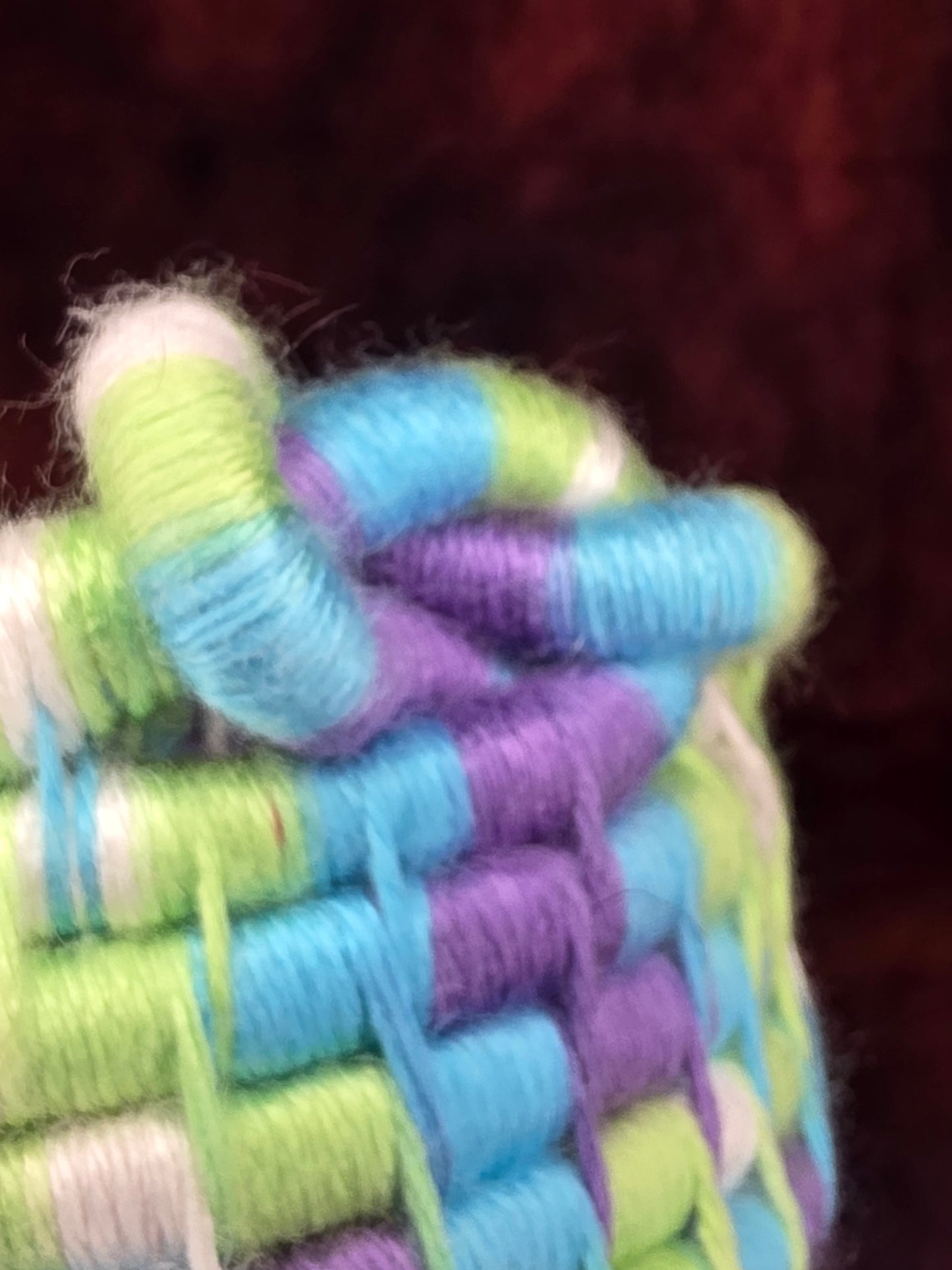 Hexglimmer Vessel - Handmade Yarn Coil Wrapped Basket
