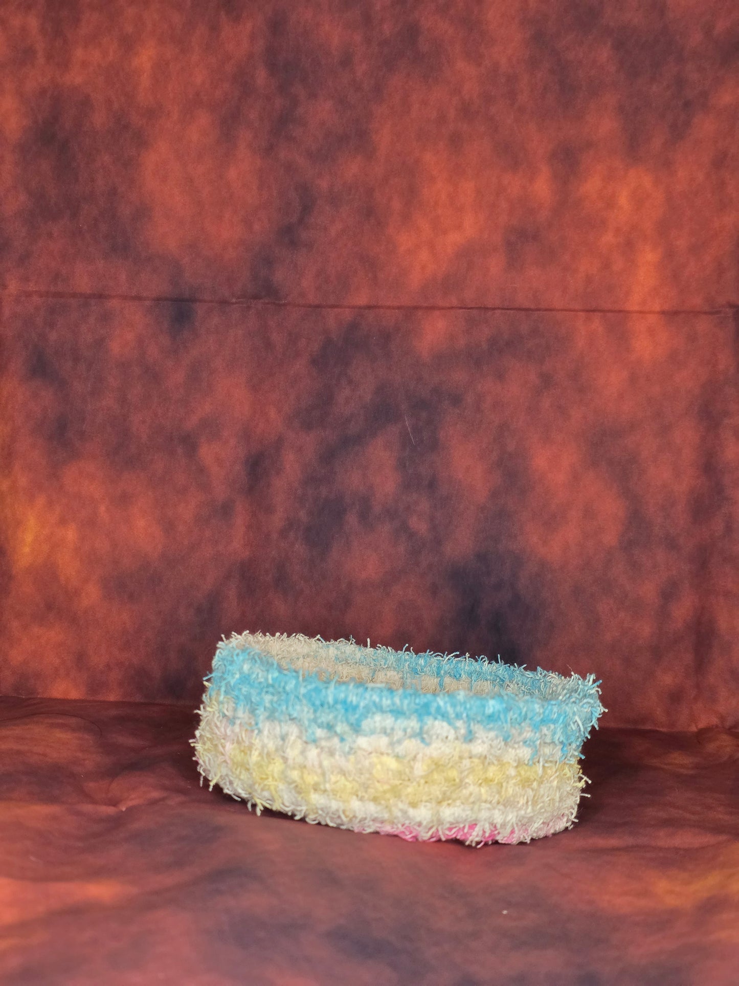 Dreamstatic Vessel - Handmade Coil Wrapped Fuzzy Trinket Basket