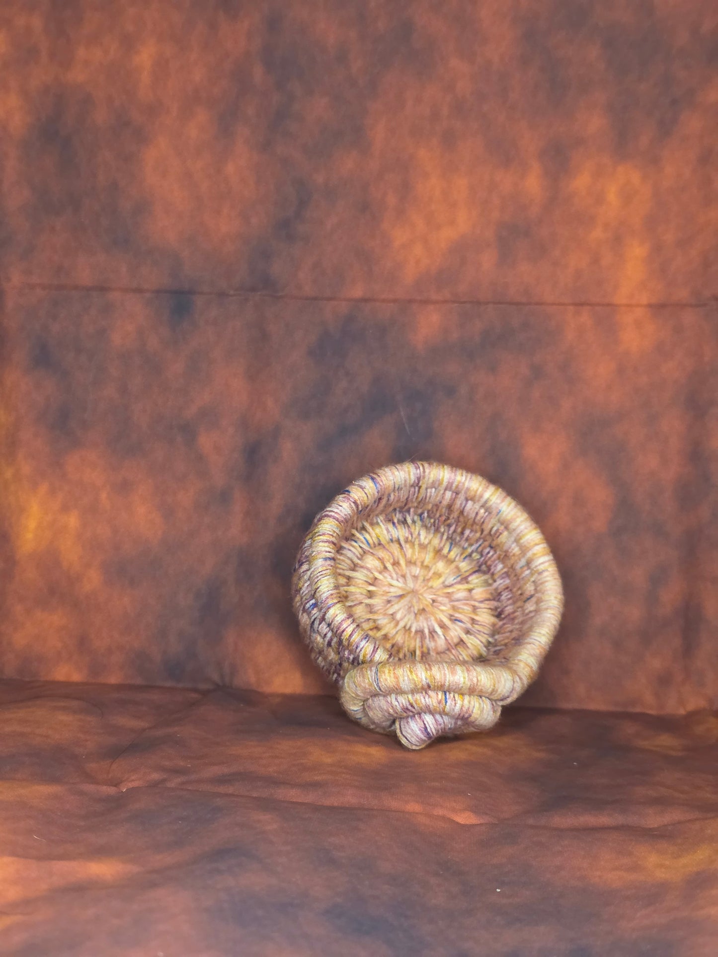Cindercoil Vessel - Handmade Coil Wrapped Basket