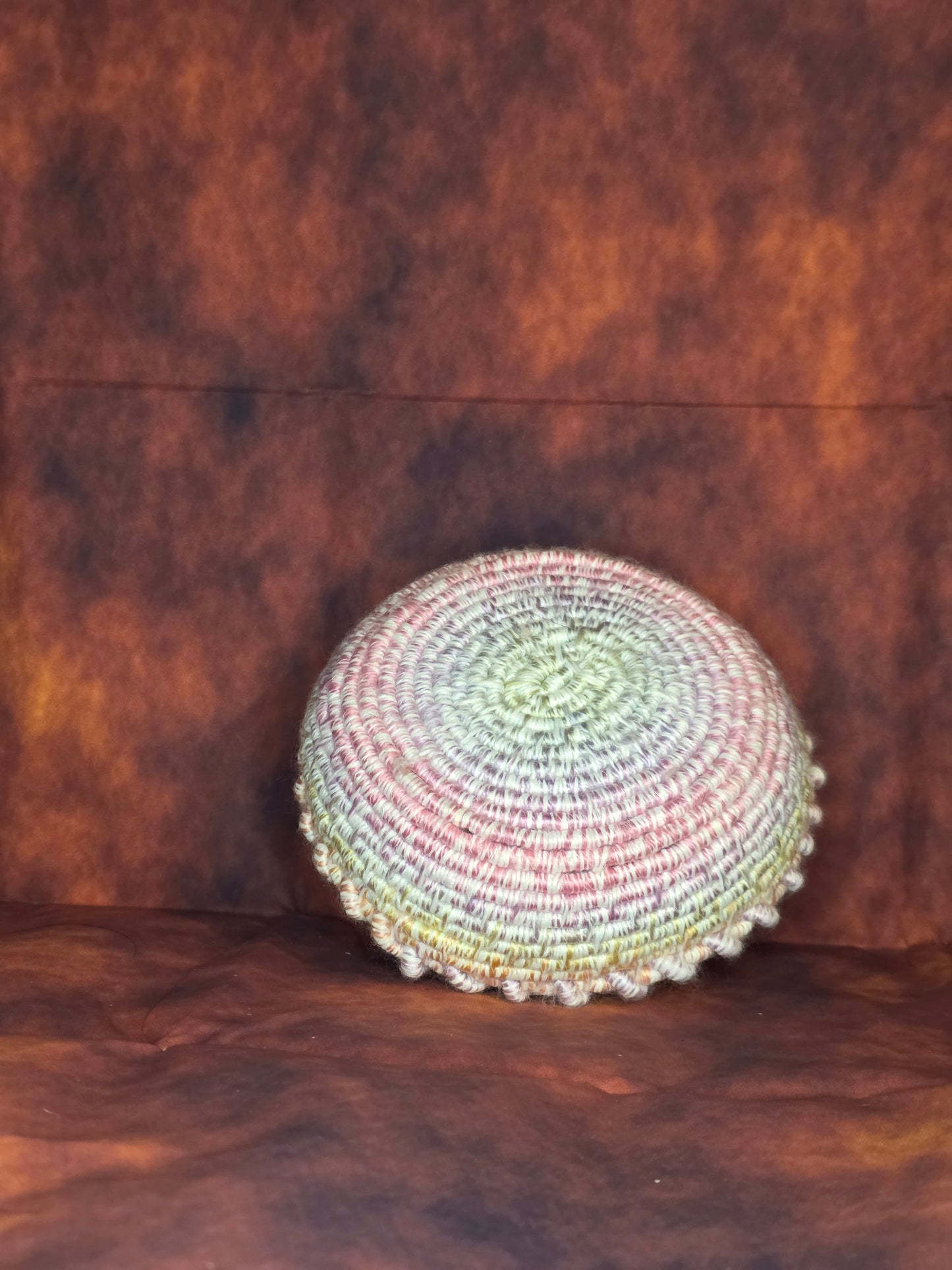 Moonweave Vessel - Handmade Coil Wrapped Basket with Twisted Edging