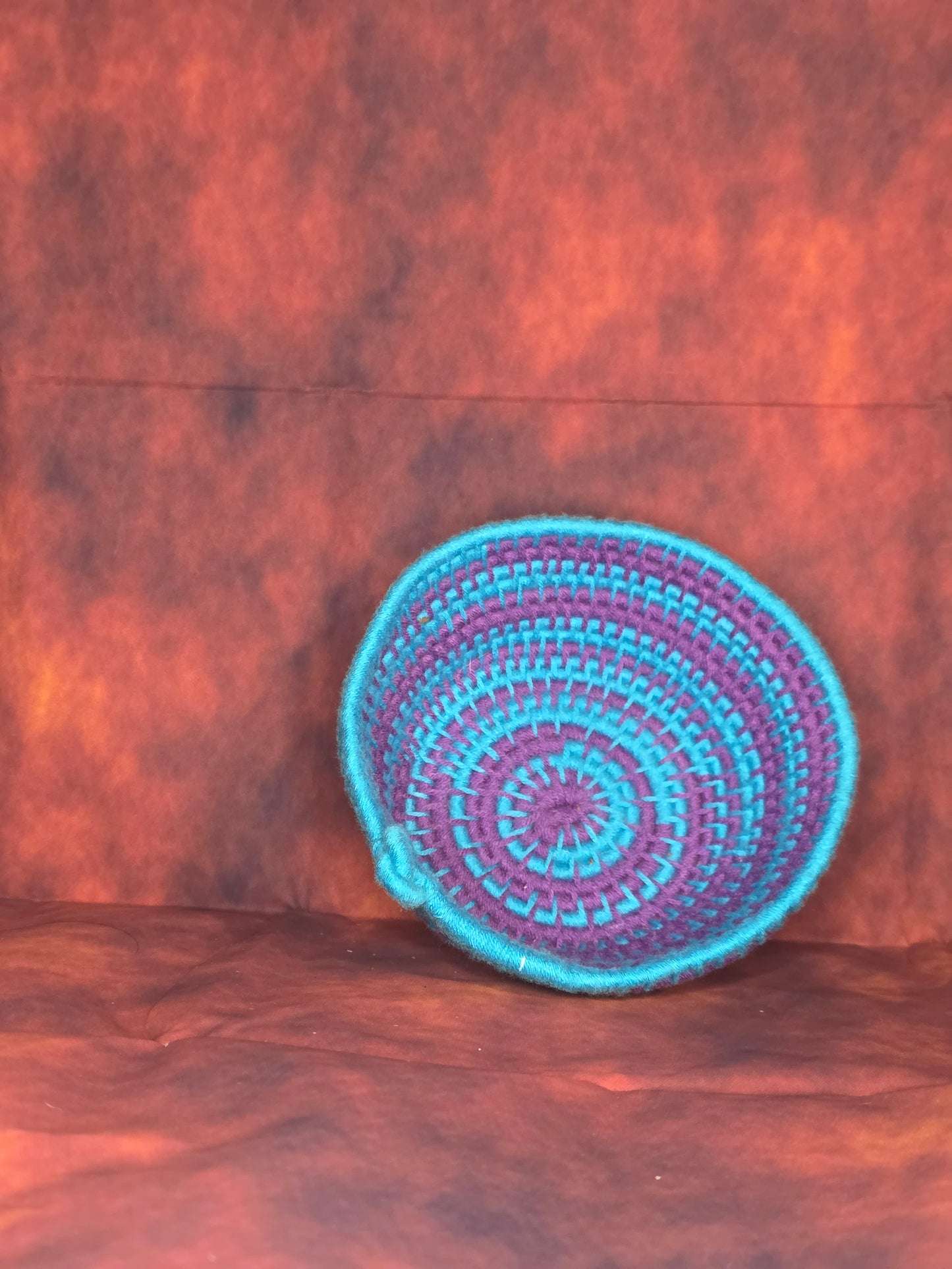 Abyssweave Vessel - Handmade Coil Wrapped Basket with Knotwork