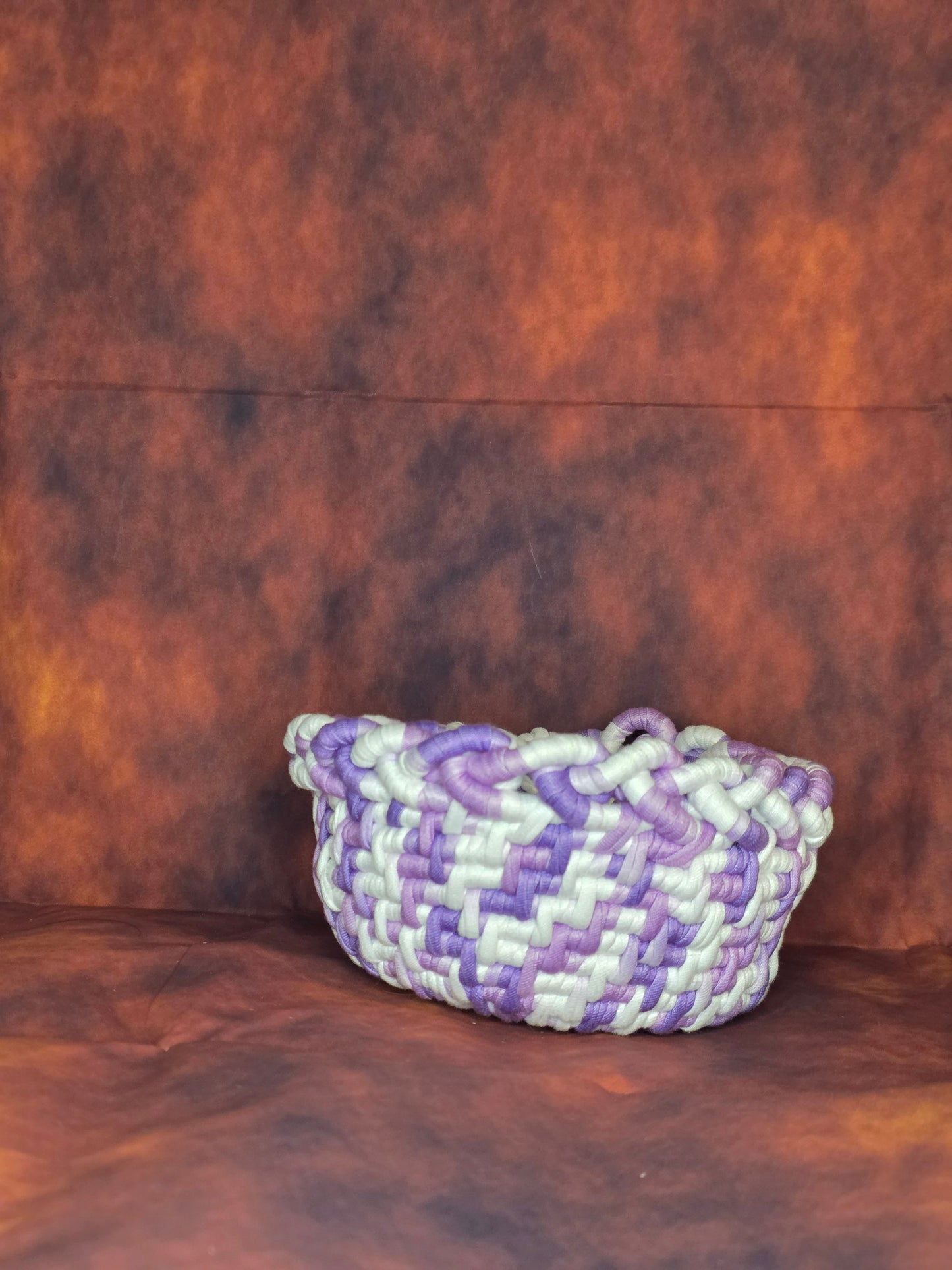 Dreamveil Vessel - Handmade Coil Wrapped Lavender Basket