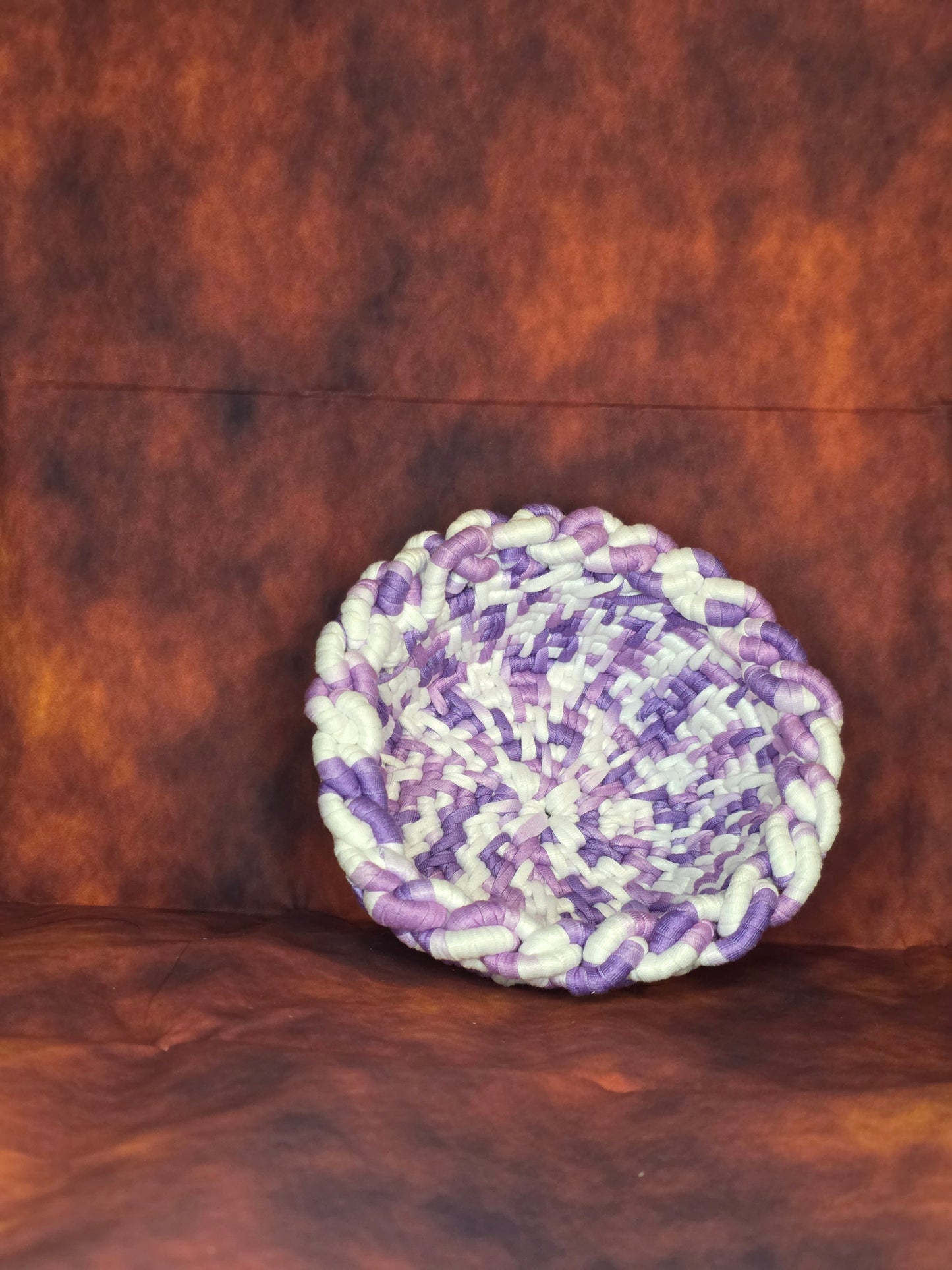 Dreamveil Vessel - Handmade Coil Wrapped Lavender Basket