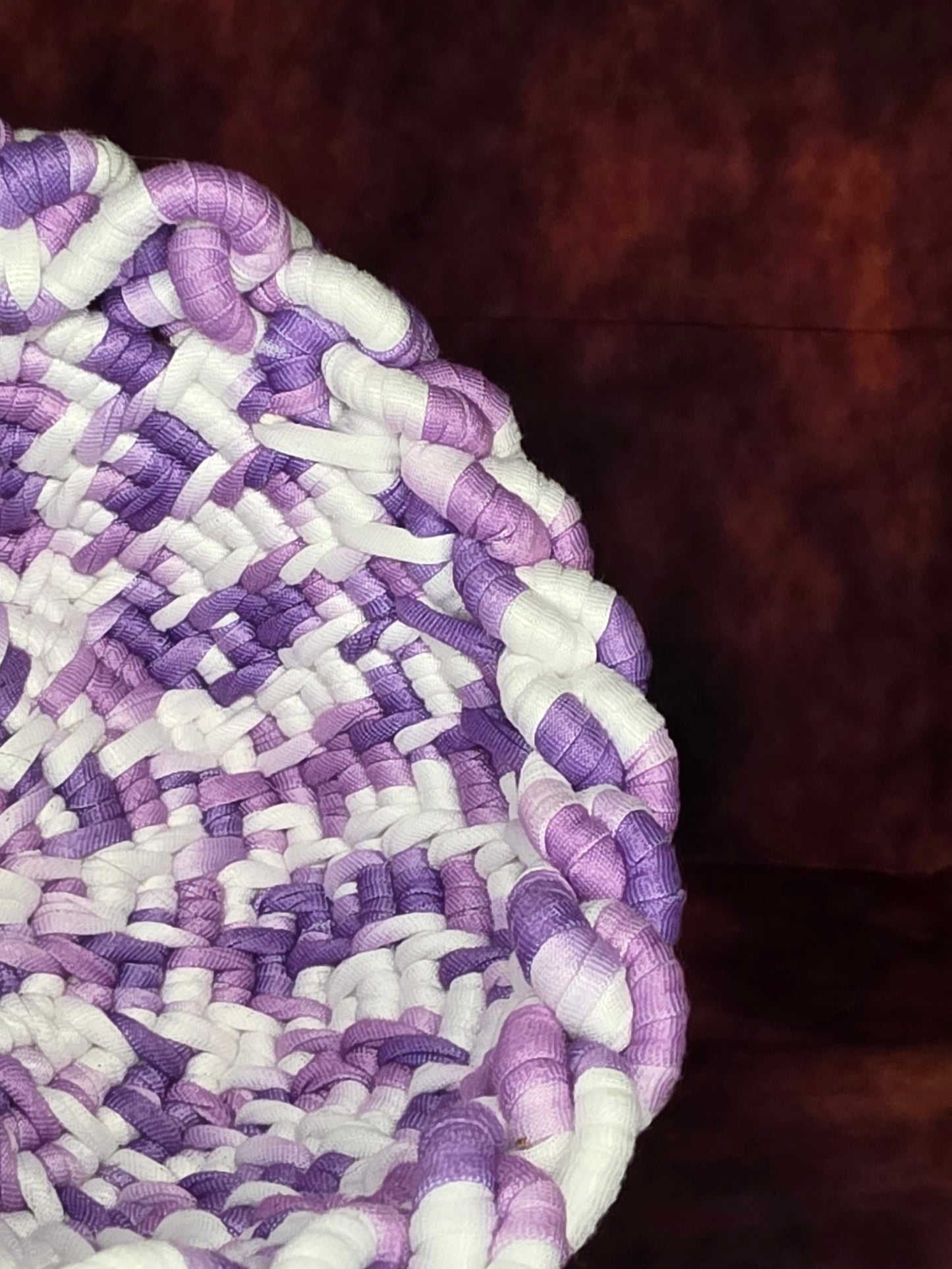 Dreamveil Vessel - Handmade Coil Wrapped Lavender Basket