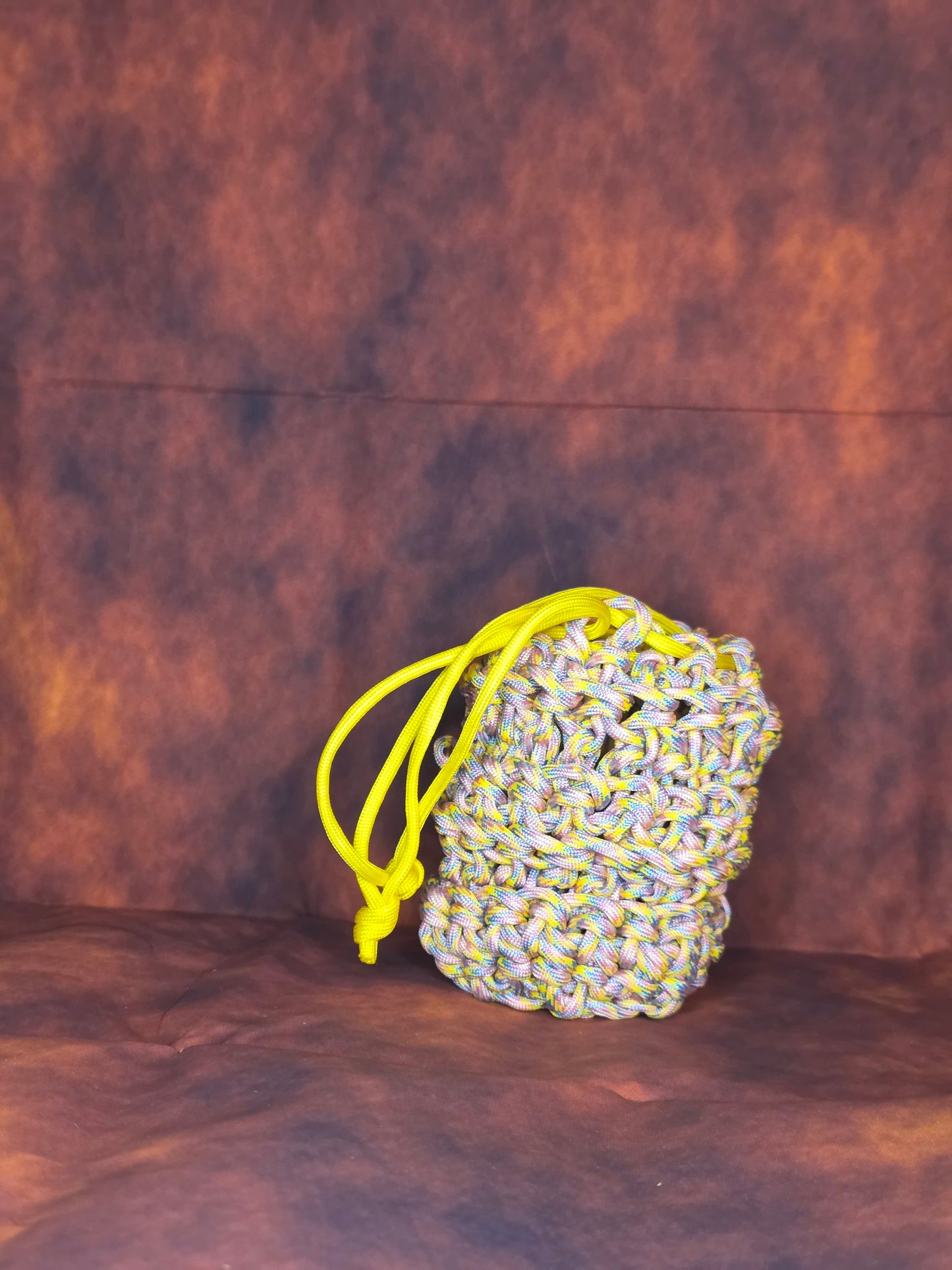 Sunspell Dice Reliquary - Handmade Paracord Drawstring Pouch