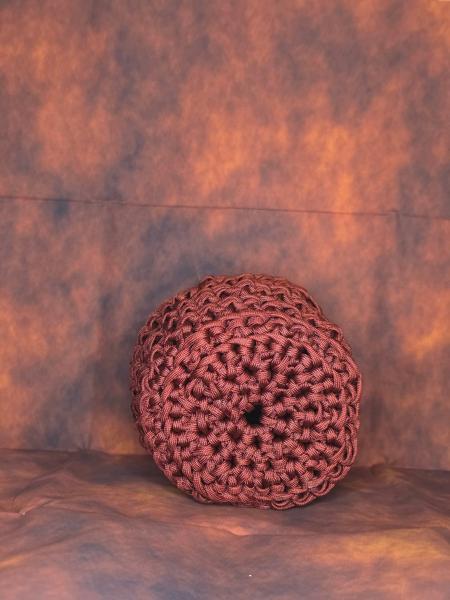 Bloodbind Vessel - Handmade Paracord Crocheted Tall Basket