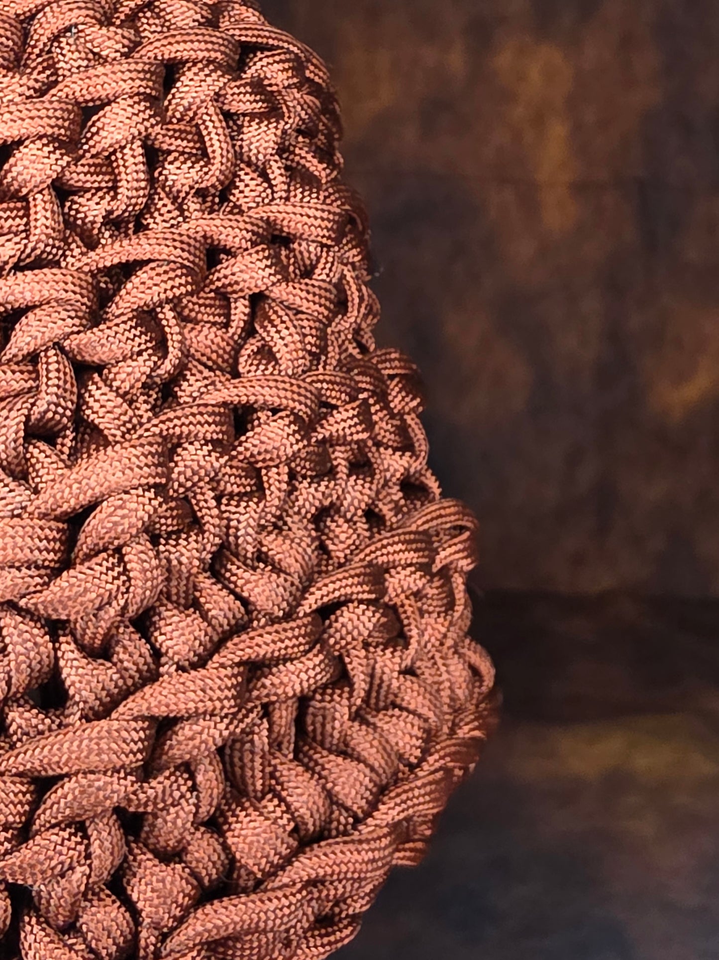 Bloodbind Vessel - Handmade Paracord Crocheted Tall Basket