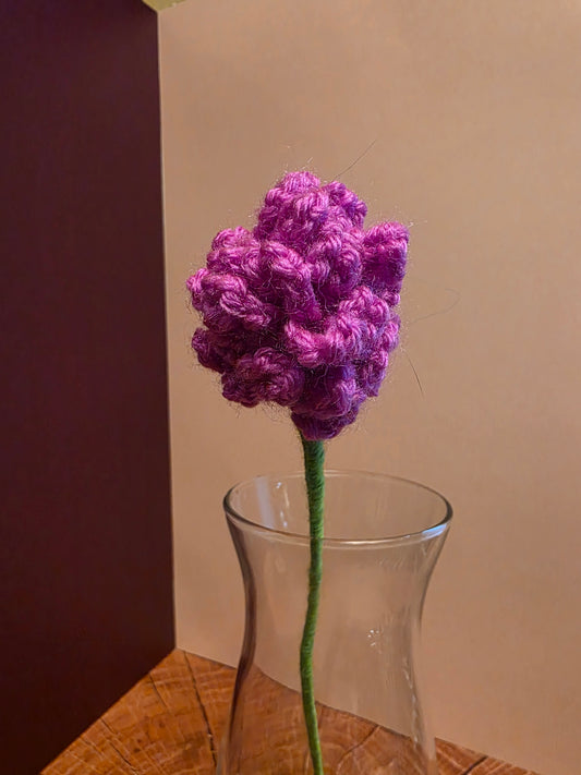 Witchblossom Bloom – Handmade Crochet Button Mum/Chrysanthemum Flower Stem