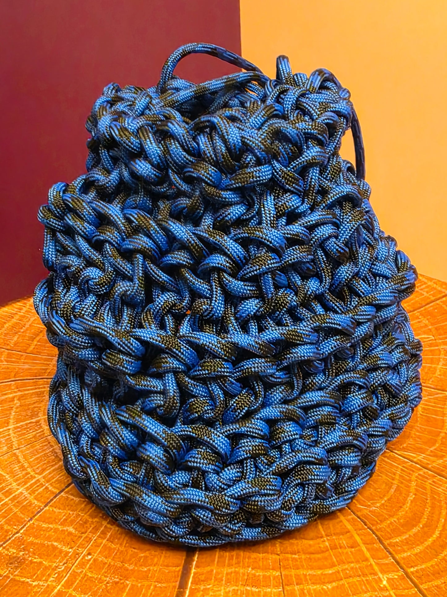 Nightcoil Reliquary Pouch – Handwoven Paracord Drawstring Utility and Dice Bag