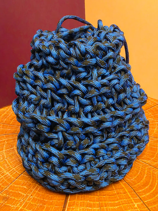 Nightcoil Reliquary Pouch – Handwoven Paracord Drawstring Utility and Dice Bag