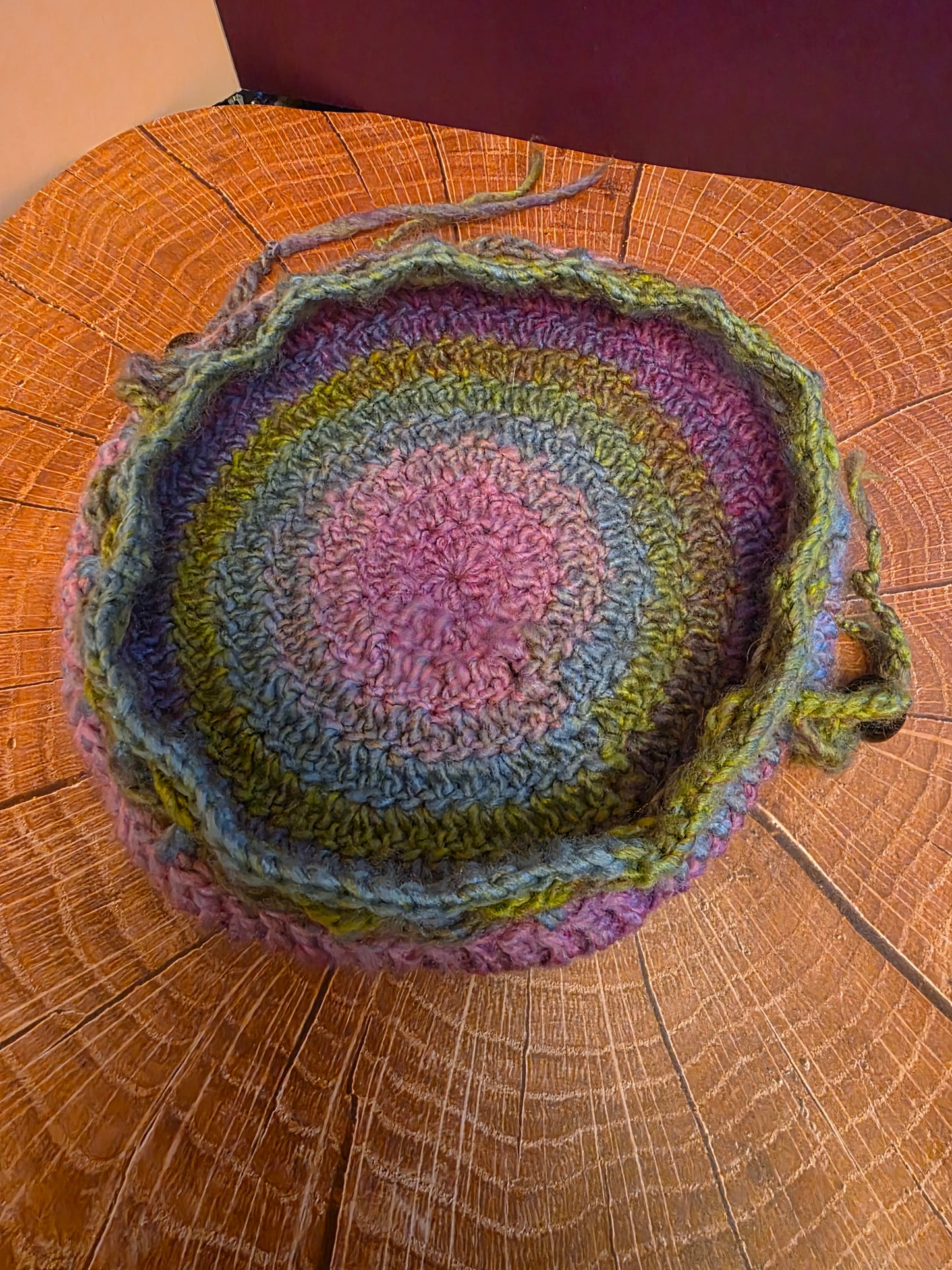 Fatebound Dice Reliquary - Handmade Crocheted Dice Tray and Drawstring Pouch
