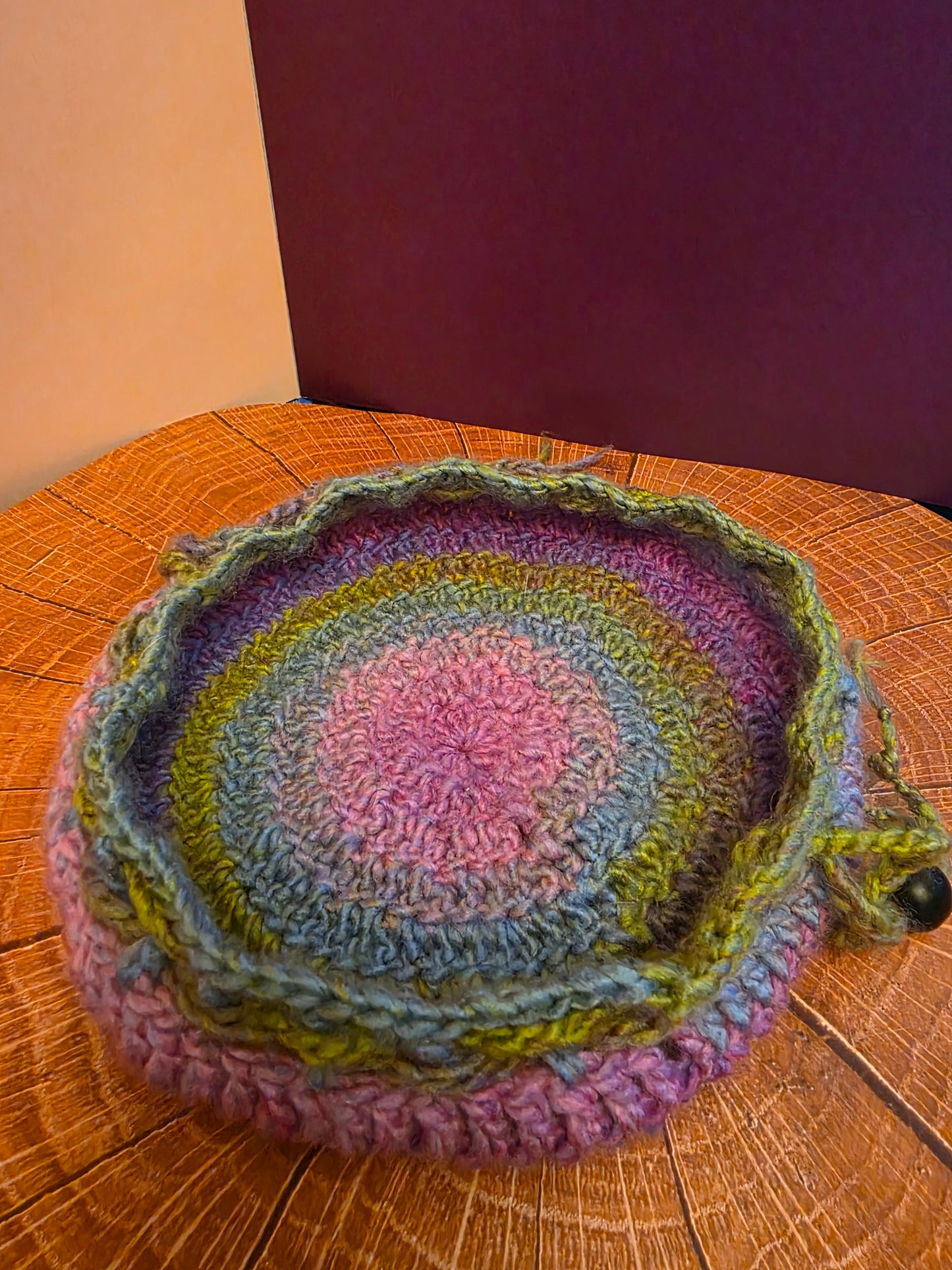 Fatebound Dice Reliquary - Handmade Crocheted Dice Tray and Drawstring Pouch