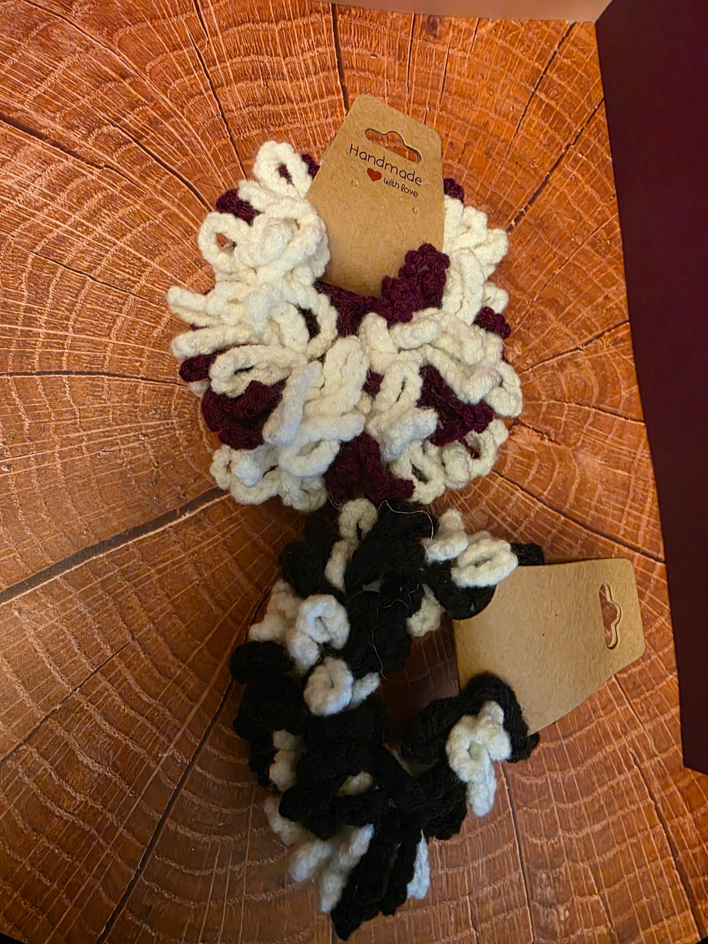 Spiral Snare Halo – Handmade Crochet Scrunchie