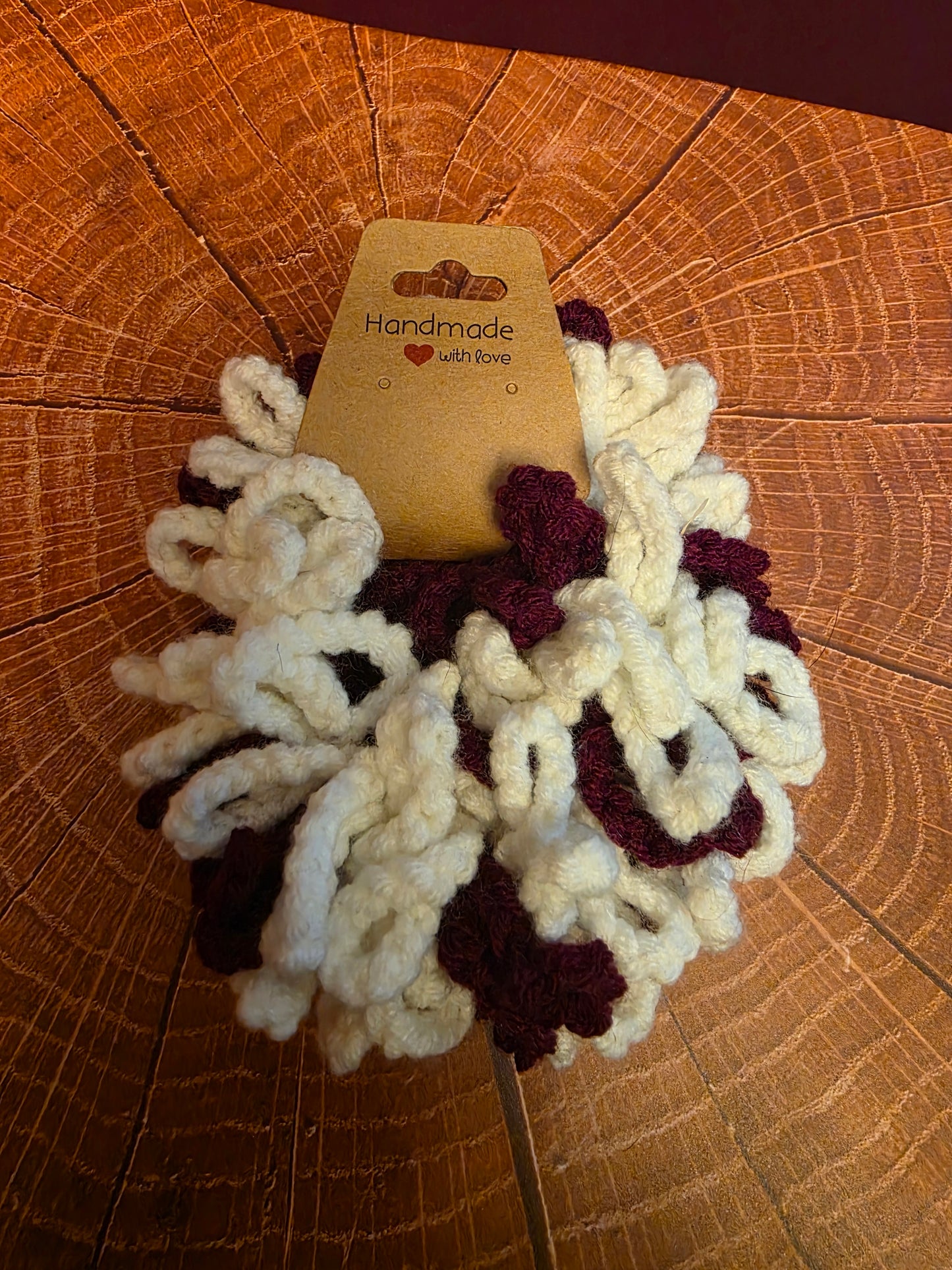 Spiral Snare Halo – Handmade Crochet Scrunchie