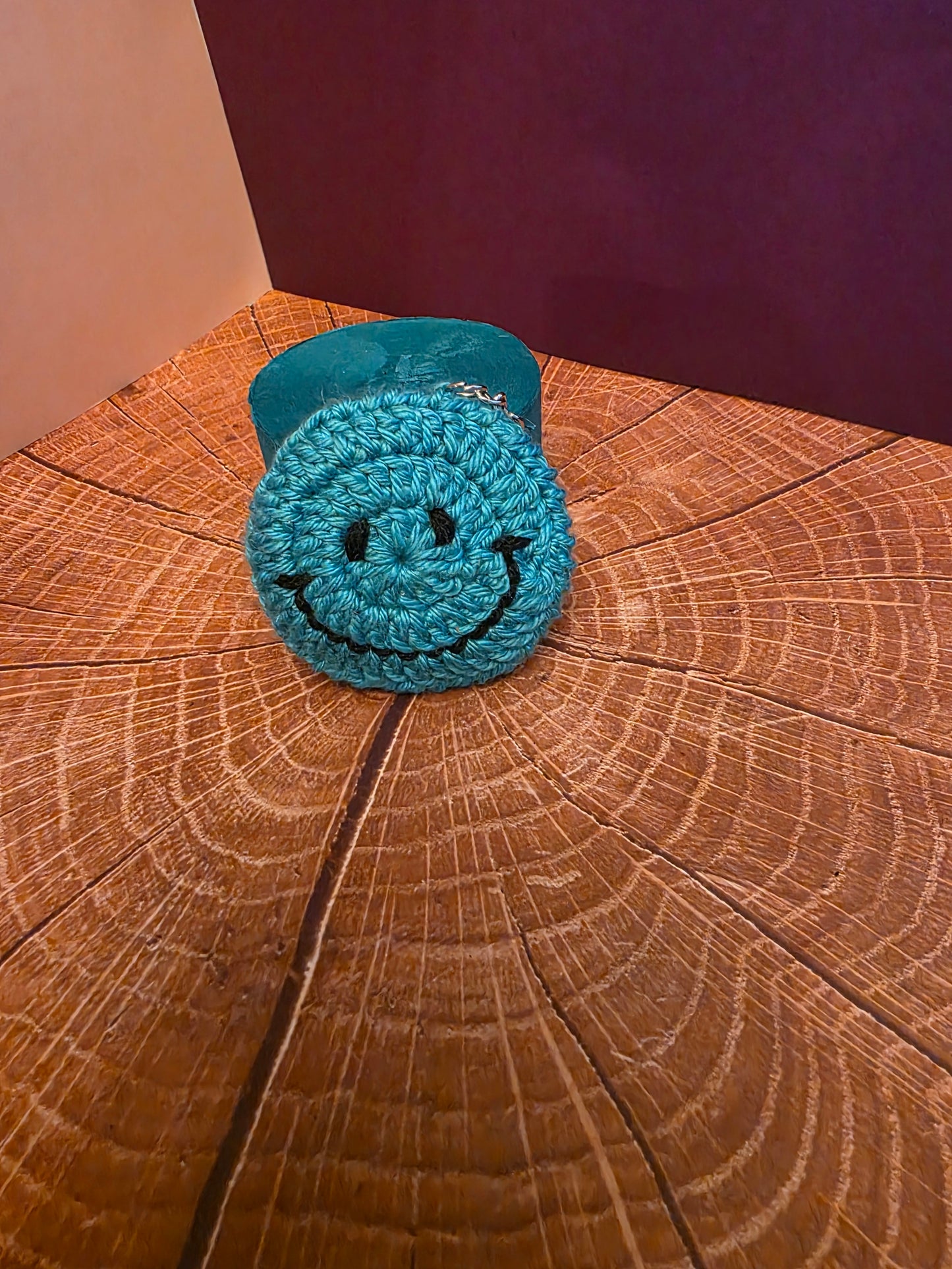 Falsegrin Trinket - Handmade Crocheted Bag Charm or Keychain
